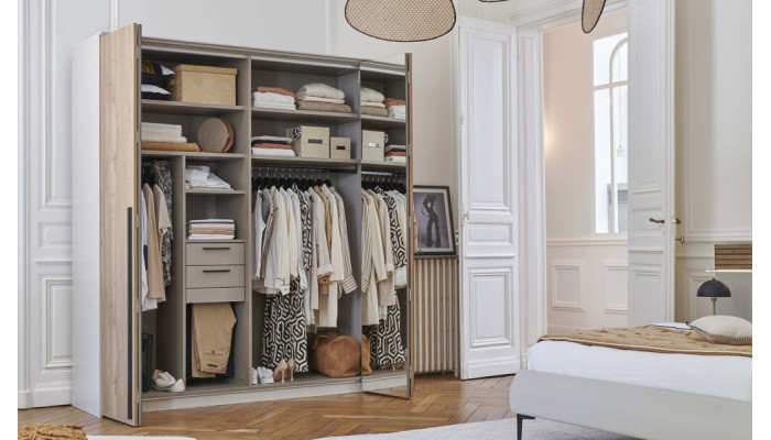 TOSCANE - Armoire 4 portes  