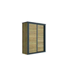 EPSI - Armoire 2 portes miroir et bois  2
