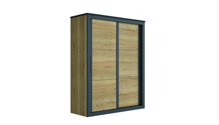 EPSI - Armoire 2 portes miroir et bois 