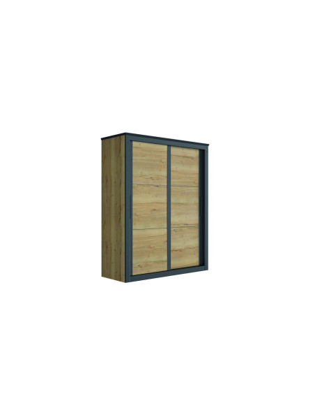 EPSI - Armoire 2 portes miroir et bois 