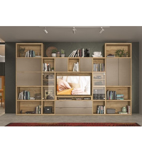 SOHO - Composition TV bibliothèque 