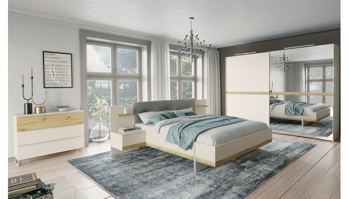 NAVERRA - Lit pour 160 x 200 et 2 chevets attenants  